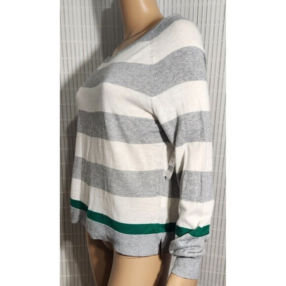 Long sleeve Top For Women Size Medium Lightweight Striped  B7 - Picture 2 of 9